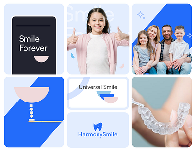HarmonySmile Dental Clinic Branding branding dental graphic design logo design startup visual identity