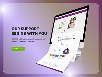 Energon Australia (NDIS) Landing Page Website Design clean cool design dribble landing page website design ndis tempalte ui