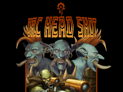 ORC THE HEAD SHOT graphic design world of warcraft