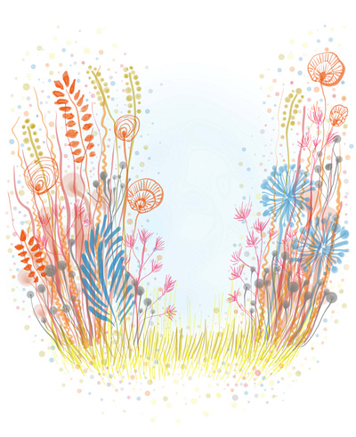 Illustration - Autumn Flowers graphic design illustration