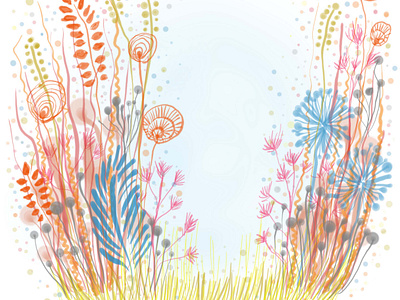 Illustration - Autumn Flowers graphic design illustration