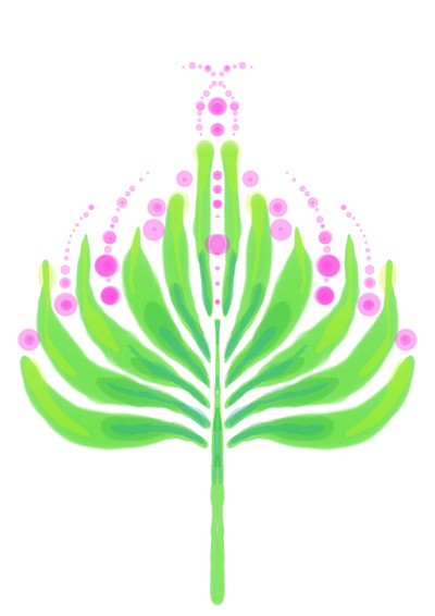 Illustration - Exotic Leaf graphic design illustration