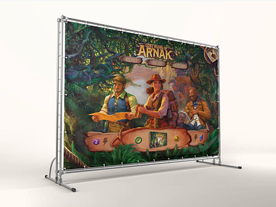 CGE Banner ("Lost Ruins of Arnak") adventure animation banner banner design board game cge graphic design lost ruins of arnak motion graphics print print design