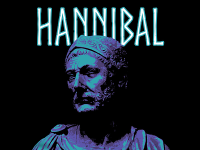 HANNIBAL THE WARRIOR animation art blue colorful graphic design hannibal warrior