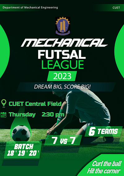 Soccer League Poster Design graphic design