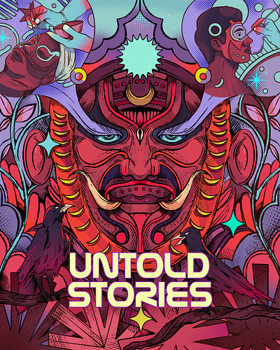 UNTOLD STORIES branding design fireart fireart fireart studio graphic design illustration logo ui ux vector