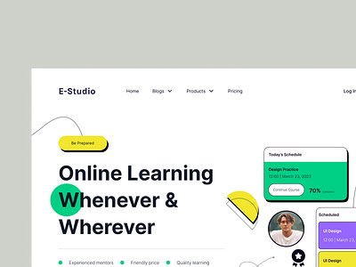 E-Studio - Landing Page figma landingpage ui uiux uxdesign wevbsite