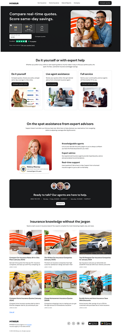 Trustworthy Insurance Website UI Design clean layout insurance trustworthy design ui ui design user experience web design