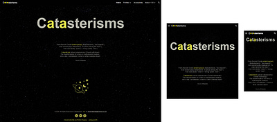 Catasterisms - Responsive Website branding cv graphic design logo portfolio ui ux