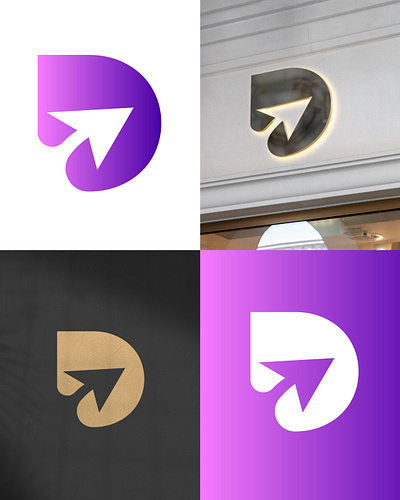 D Direction logo brand identity branding d d logo design direction graphic design icon letter d logo logo design logo inspire logos minimal travel typography vector