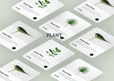 Green plant app cards app app design card cards design plant ui web design website design