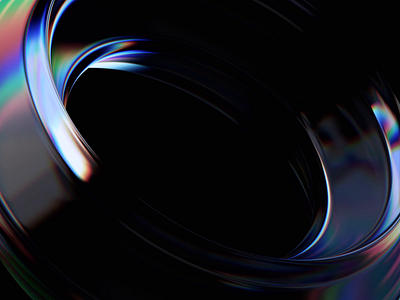 Colorful refraction effect 3d abstract animation background blender branding circle clean cover design endless glass loop minimalistic reflection refraction render shape simple technology