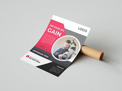 Gym fitness flyer design branding corporate template graphic design