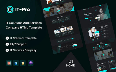 ITpro – IT Solution & Service Company HTML5 Template 3d animation branding graphic design logo motion graphics ui