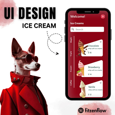 Ice Cream App UI Design