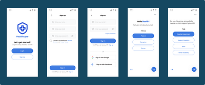 Healthcare App Onboarding Screens healthcare mobile app onboarding uiux user flow