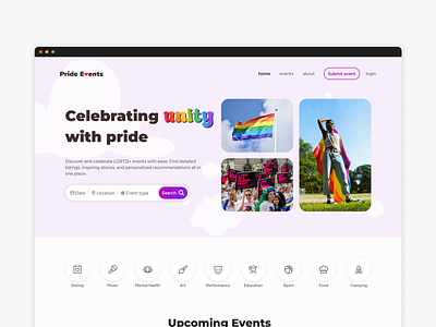 Pride Month. Inclusive Landing Page landing page pride pride month ui ux