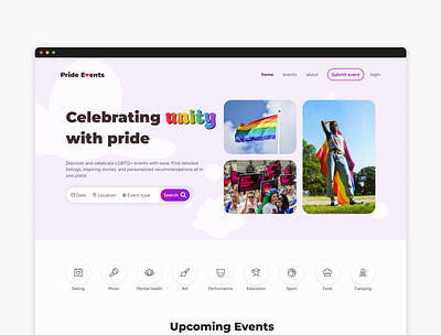 Pride Month. Inclusive Landing Page landing page pride pride month ui ux