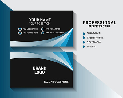 Modern Business Card design Template layout