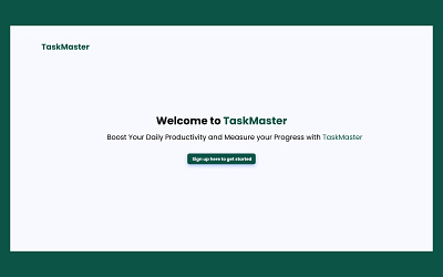 TaskMaster- Concept UI for To do list web application task todo ui webapp