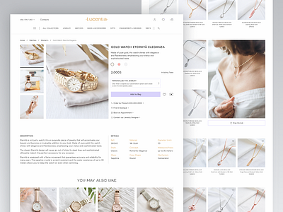 Jewelry Product Page | Catalog catalog design jewelry product design product page productlist page store ui ux webdesign website design