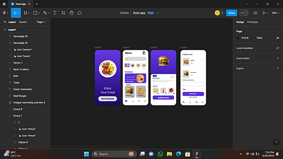 Food App Design app design food app food app design graphic design ui ui ux ux