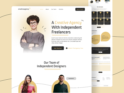 Creative aggency Landing page design aggency portfolio creative aggency design designer figma inpiration landing page portfolio website ui uiux ux uxui web design website design