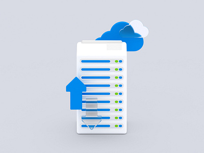 Web Illustration / Data Tower 3d blender cloud data design graphic illustration render server tower web