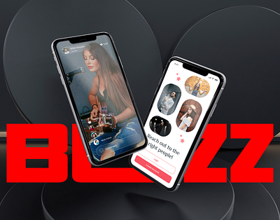 BUZZ - Social Media Mobile App app design branding design figma graphic design home page illustration landing page mobile app mobile app design mobile application design social media ui uiux