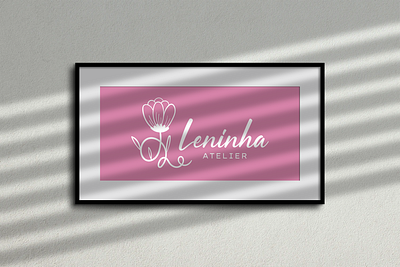 Leninha Atelier | Arts & Crafts arts branding crafts design frame logo minimal pink