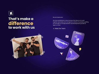 Kapti: The Freelance Collective branding collective component library design design patterns illustration landing page