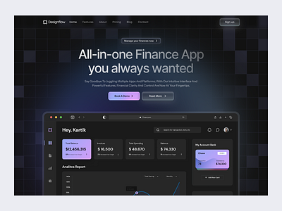 Fintech SaaS Landing Page Design b2b dashboard design finance fintech grid landing page marketing site minimalism product design saas ui ui design user interface ux web web design web layout website website design