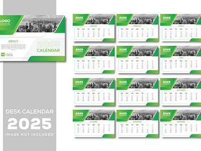 Simple green 2025 desk calendar design. 2025 2025 planner printable design calendar design 2025 calendar designer calendar template 20025 creative calendar design design template designer desk calendar drmvisioner graphic design