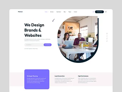 Digital Agency Landing Page agency website banner creative website design digital agency landing page trending uidesign uiux web