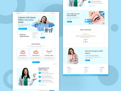 Dental Landing Page Design appointment assistance chat communication design diagnosis doctor health health care healthcare hospital medical medicine patient pharmacy professional service telemedicine treatment ui