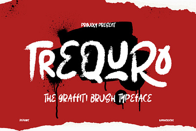 Trequro - Graffiti Brush Font untamed energy urban urban adventure