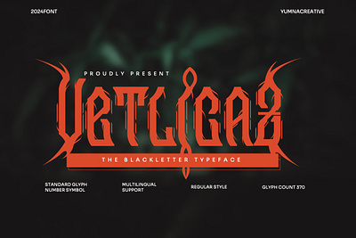 Vetlicaz - Blackletter Font craft logotype video web
