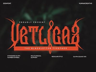 Vetlicaz - Blackletter Font craft logotype video web