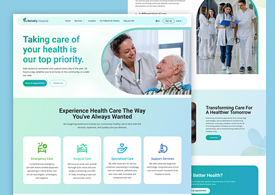 Keralty Hospital: Healthcare Landing Page Redesign design community designdaily dribbble shot healthcare website healthcare website redesign hero page hospital landing page landing page design landing page inspiration modern design popular design product design ui uiux user centered design user interface ux