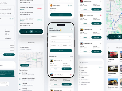 TruckEase - Easiest way to book truckloads online delivery app deliveryapp mobileapp transpiration truck truck app ui ux