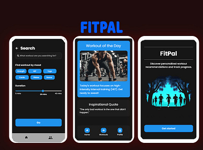 Dynamic Fitness App UI Design - Engaging and User-Friendly Inter appdesign branding fitnessappdesign mobileapp mobileappdesign mobileappui ui ui design uidesign userexperience uxdesign