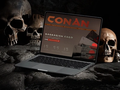 Web Ui / Conan The Barbarian: Credit Card branding card conan conan the barbarian credit credit card defi design finance financial graphic design illustration japan skull swords typography ui ux vector web ui