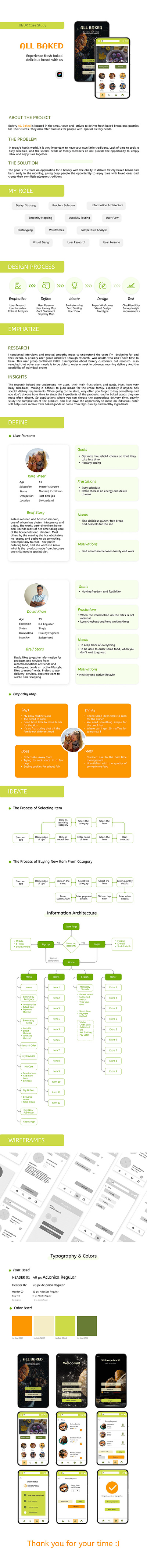UI/UX Case Study Bakery App graphic design ui ux