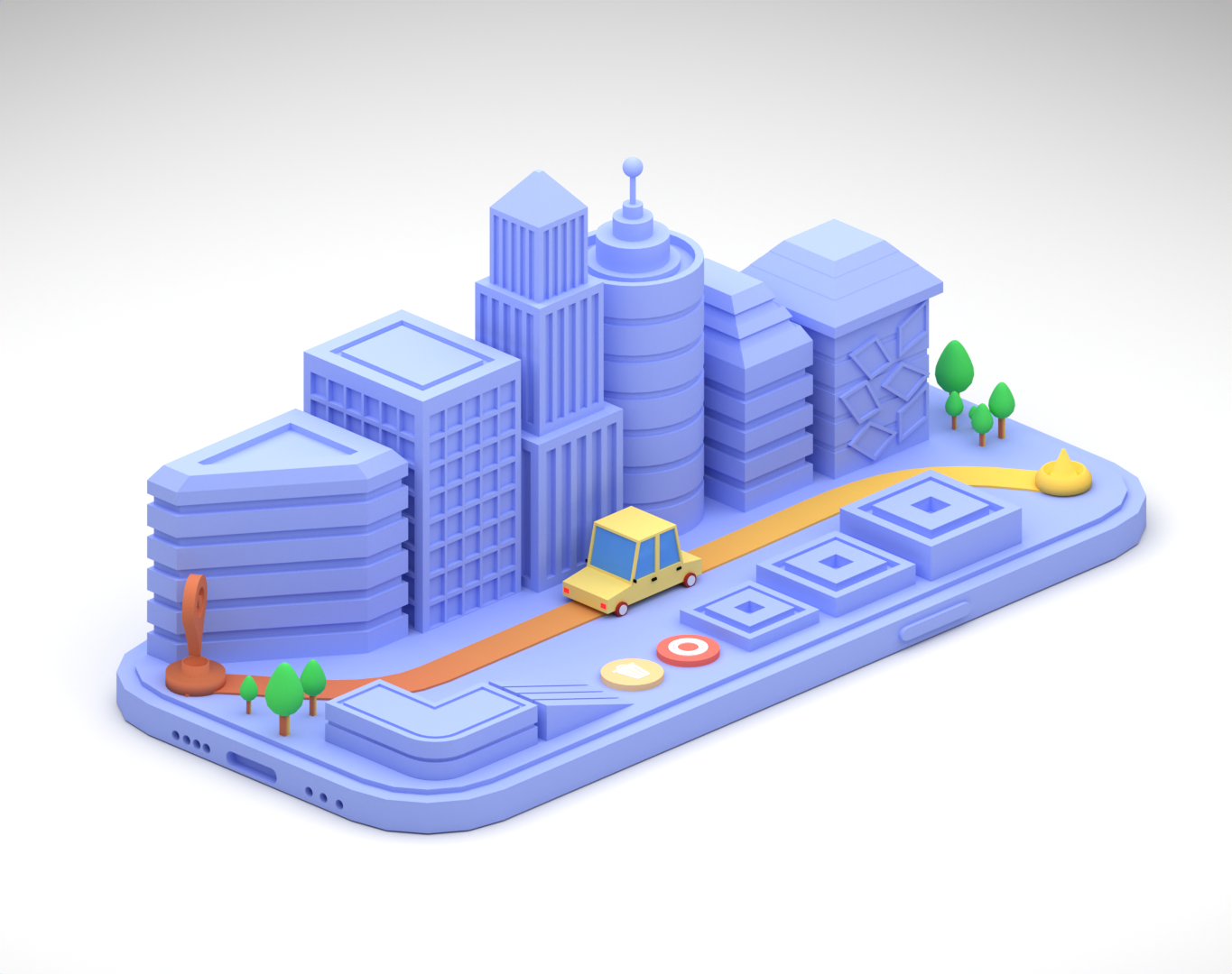 Example of Stylized Low Poly 3D Modeling