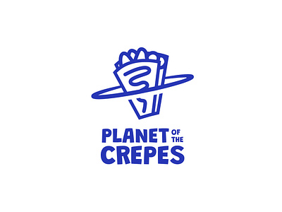 Planet Of the Crepes brand brand design branding business logo crepes daily logo challenge foodtruck logo logotype