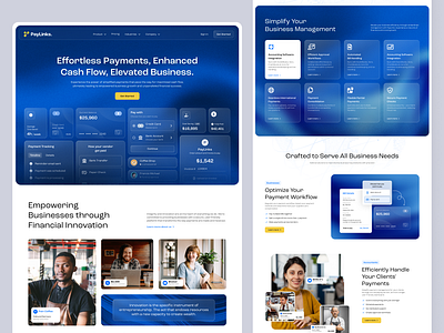 Paylinks-Finance Landing Page UI admin panel b2b card crm dashboard finance saas website landing page payment saas product saas saas app saas homepage saas landing page saas product saas project saas web saas web header saas website web design website