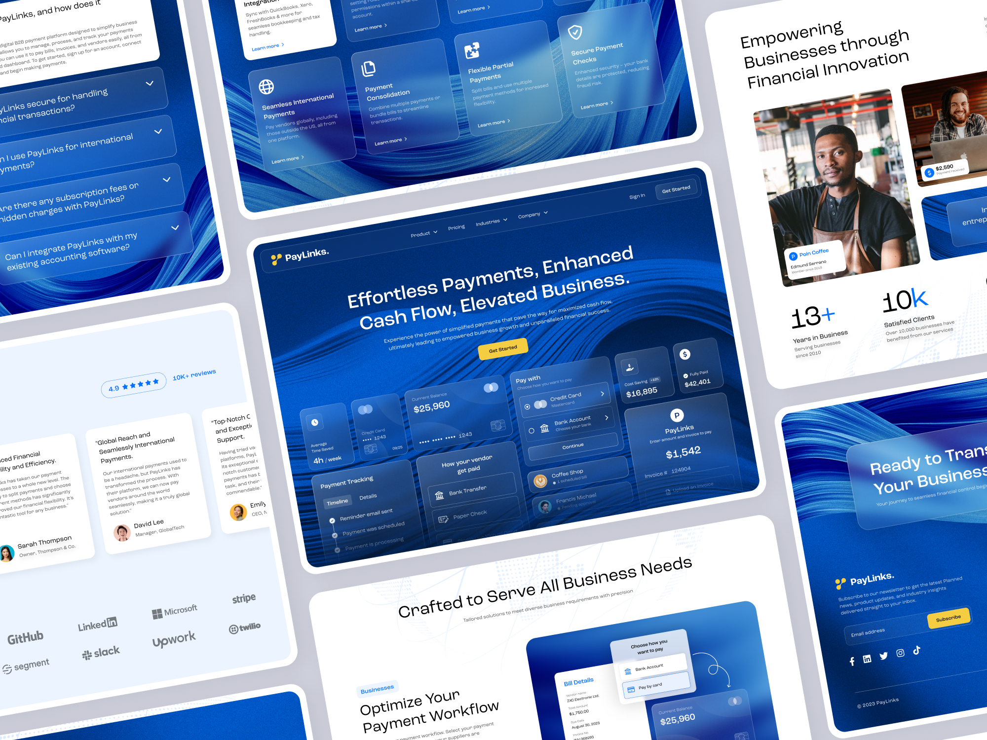 Paylinks-Finance Landing Page UI by Fahema Yesmin on Dribbble