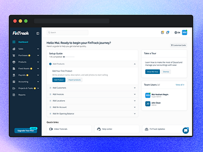 Accounting System Dashboard accounting dashboard web