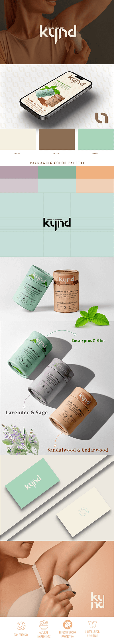 KYND _ Natural Deodorant Balm branding graphic design logo