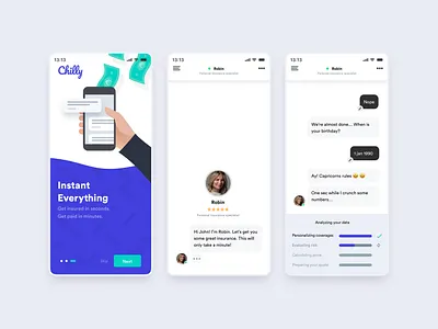 Design mobile AI chatbot android app apple apps branding design mobile saas software ui ui design ux